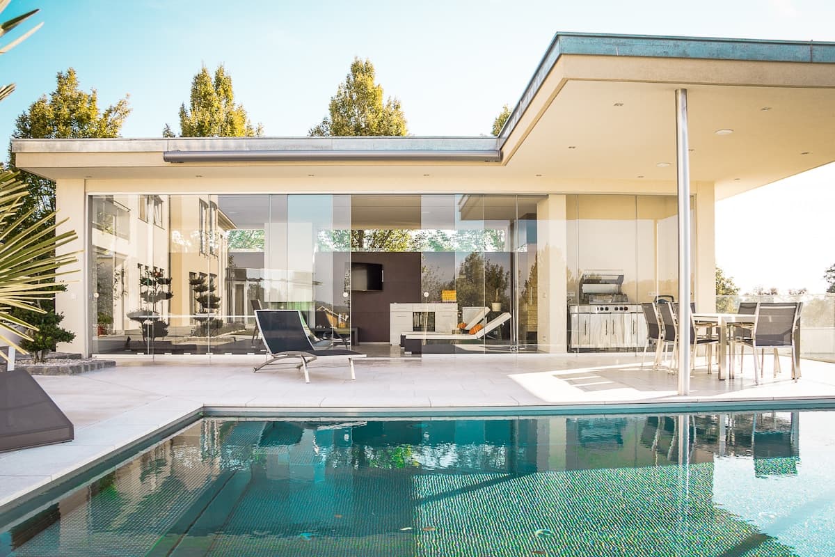 Luxury villa interior with pool overlooking Cartagena