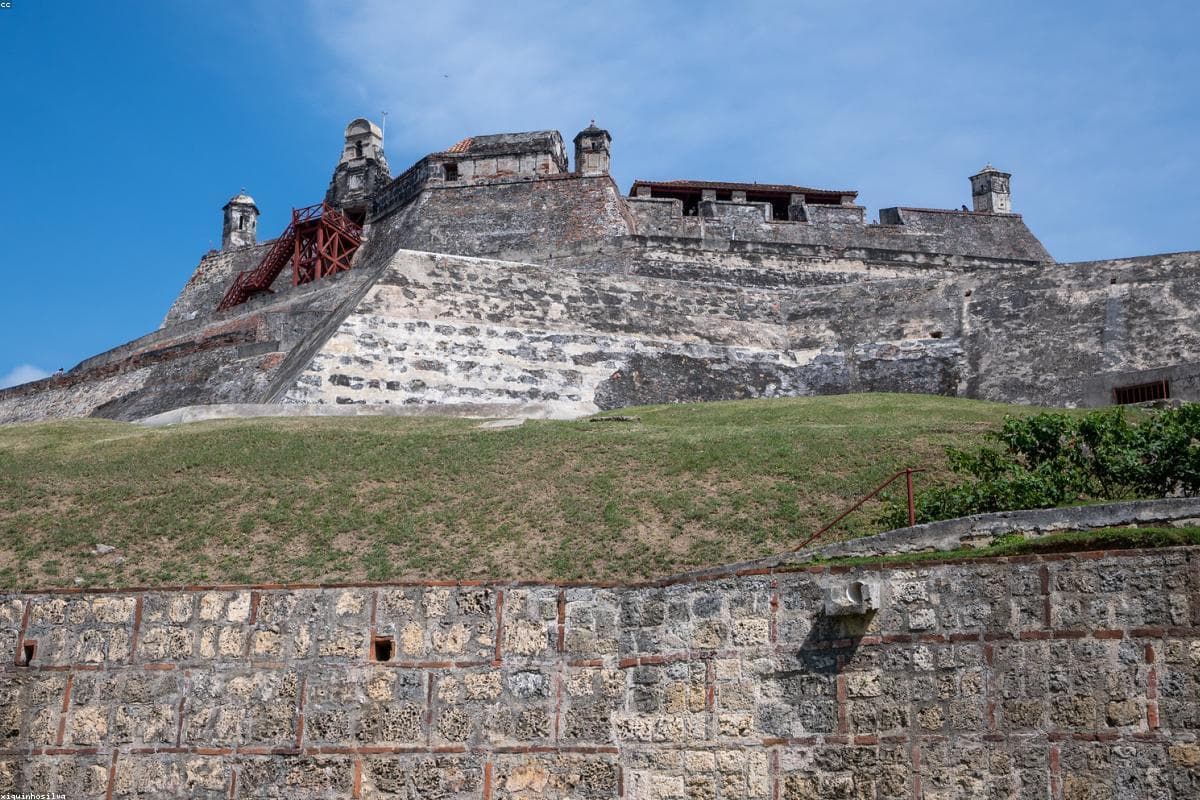 Cartagena walled city at sunset