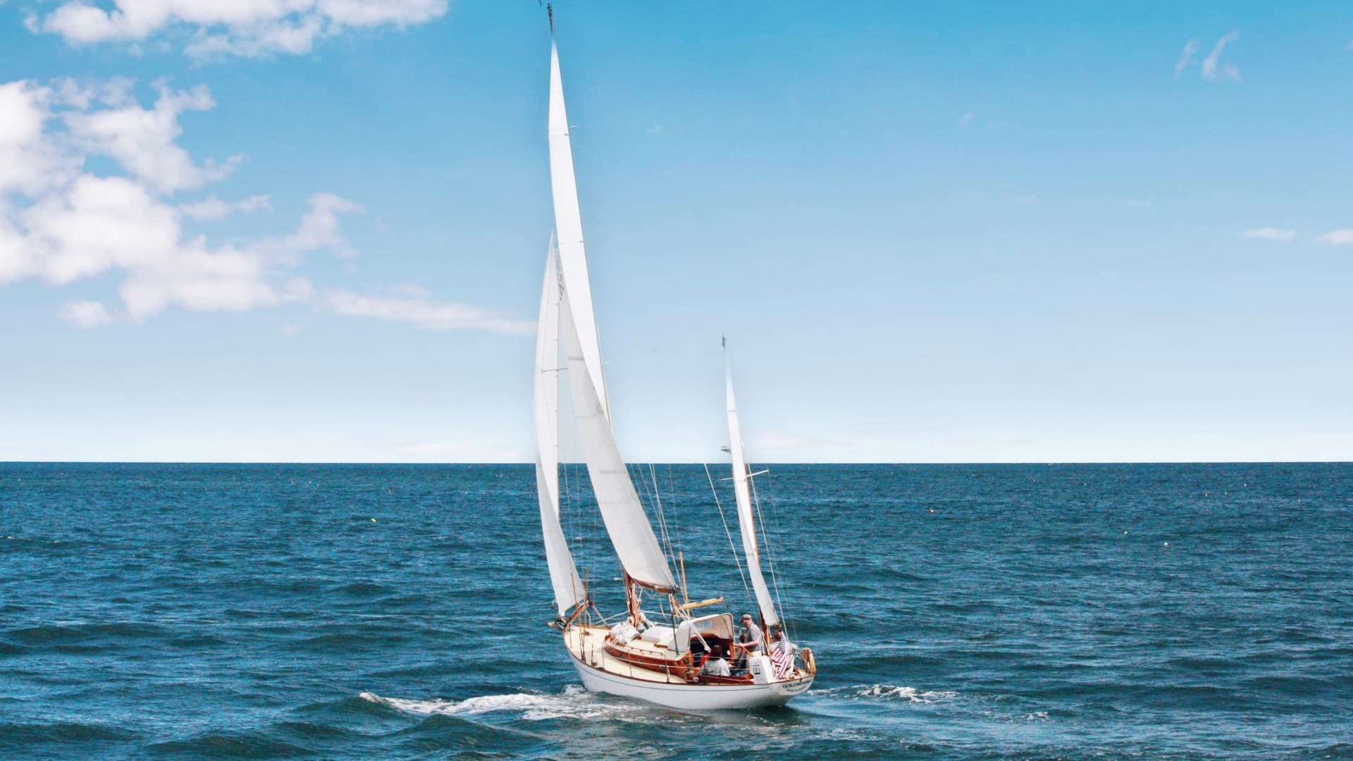Luxury yacht in Caribbean waters